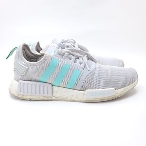 Adidas Mens Originals NMD R1 Grey Clear Mint J Gray White D96689 Size 7